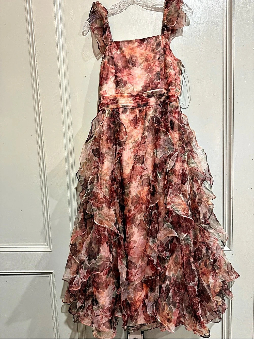 B G Girls Floral Formal Dress Size 16 Like New
